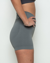 Charcoal Grey Seamless Scrunch Bum Shorts