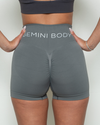 Charcoal Grey Seamless Scrunch Bum Shorts