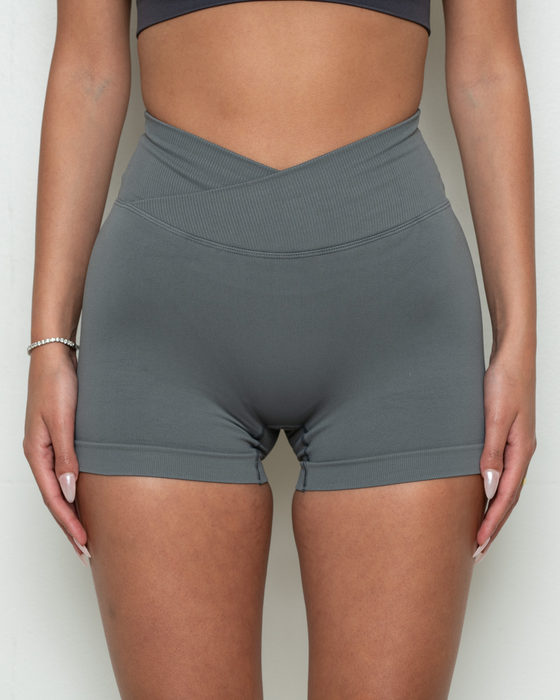 Charcoal Grey Seamless Scrunch Bum Shorts