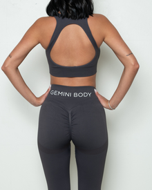  Gunmetal Ribbed Seamless Set