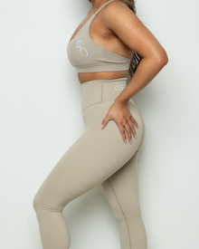  Stone Taupe Seamless Sports Bra